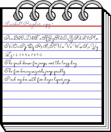 Samball Regular animated font preview